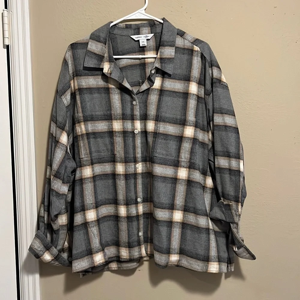 Old Navy Plaid Button Down - Picture 1 of 5